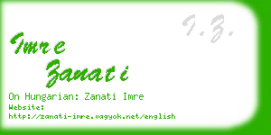 imre zanati business card